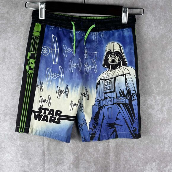 Star Wars Darth Vader Swim Trunks Boy's Size Small - Picture 1 of 9